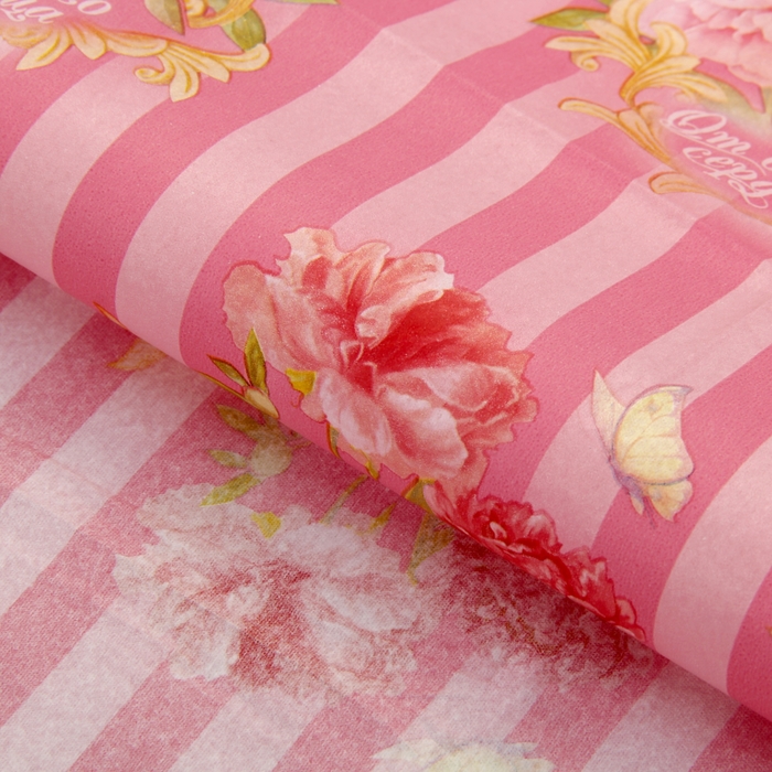 Набор ароматизированной бумаги тишью для упаковки "Чарующий пион", 5 листов, 50х70 см, 20 г/м2