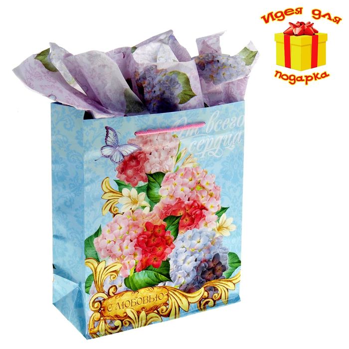 Набор ароматизированной бумаги тишью для упаковки "Восхитительные цветы", 5 листов, 50х70 см, 20 г/м2