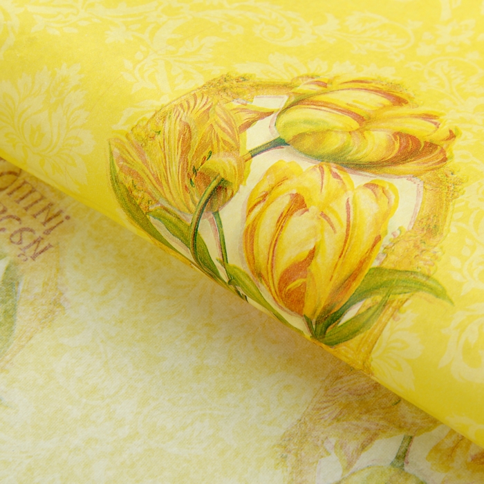 Набор ароматизированной бумаги тишью для упаковки "Роскошный тюльпан", 5 листов, 50х70 см, 20 г/м2