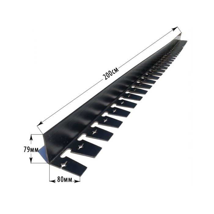 

Бордюр «Стафф», 200 × 8 × 8 см, пластик, чёрный