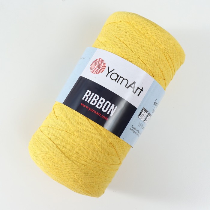 

Пряжа "Ribbon" 40% полиэстер, 60% хлопок 125м/250гр (764 желтый)