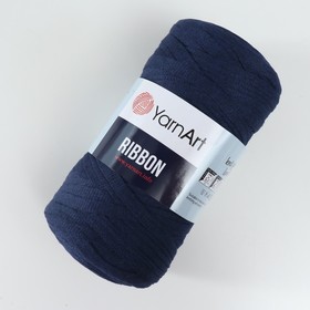 

Пряжа "Ribbon" 40% полиэстер, 60% хлопок 125м/250гр (784 тёмн.синий)