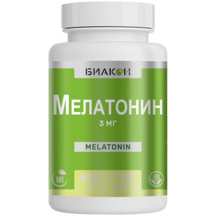 Мелатонин 3 мг, от бессоницы, для хорошего сна, 30 таблеток