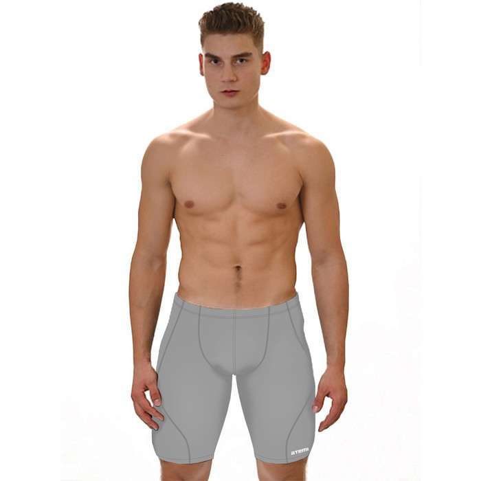 фото Плавки-шорты мужские спортивные atemi tsap01g, антихлор, серый, размер 56