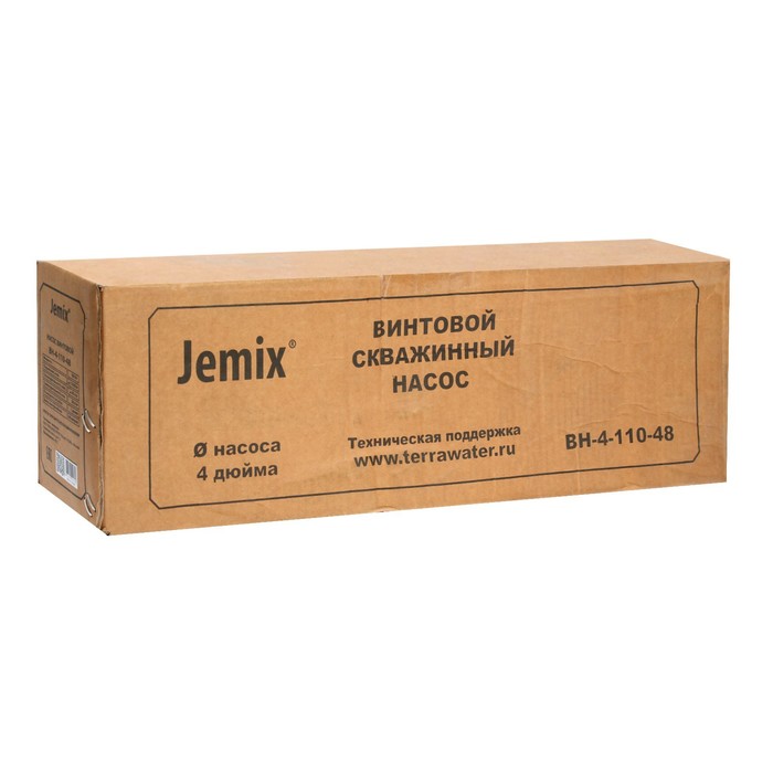 Насос скважинный JEMIX ВН-4-110-48, винтовой, 550 Вт, напор 110 м, 30 л/мин, кабель 40 м