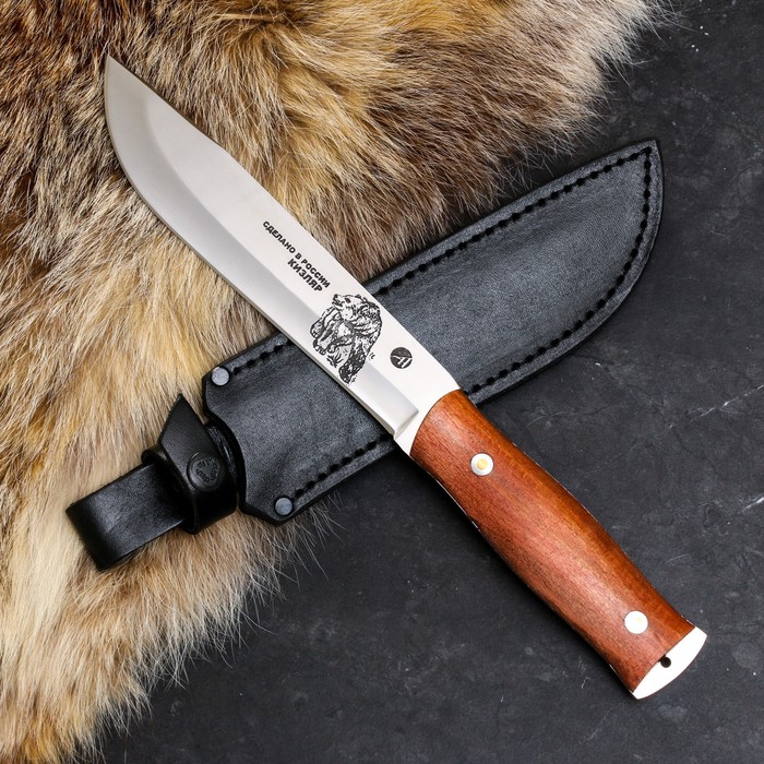 Нож кавказский Север с ножнами, сталь - 65х13, рукоять - бук нож тур нержавеюща сталь 65х13