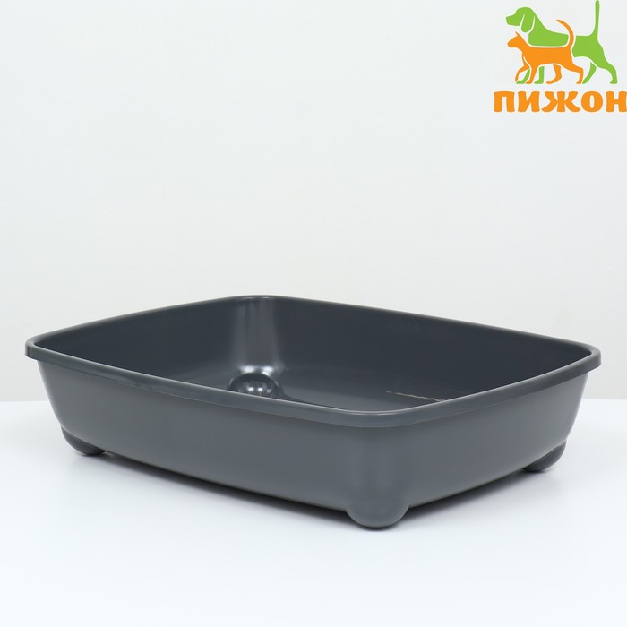 

Туалет для Мейн-кунов глубокий, большой без борта 56*43*13 см, серый