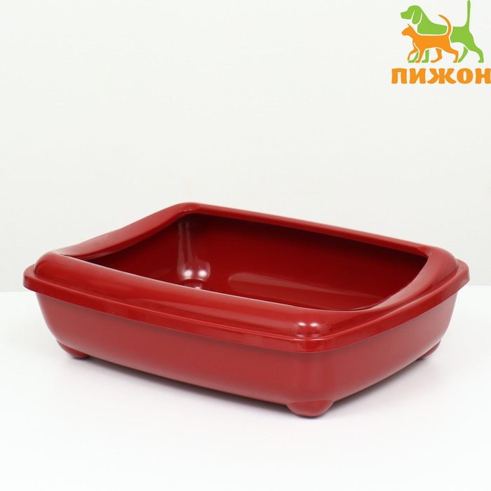 

Туалет для кошек с рамкой, глубокий 50 х 38 х 13см, рубиновый