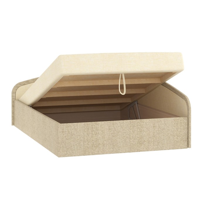 фото Диван-кровать адель с пм и ящиками, 2105х1495х720, рогожка тесла милк/тесла мокко