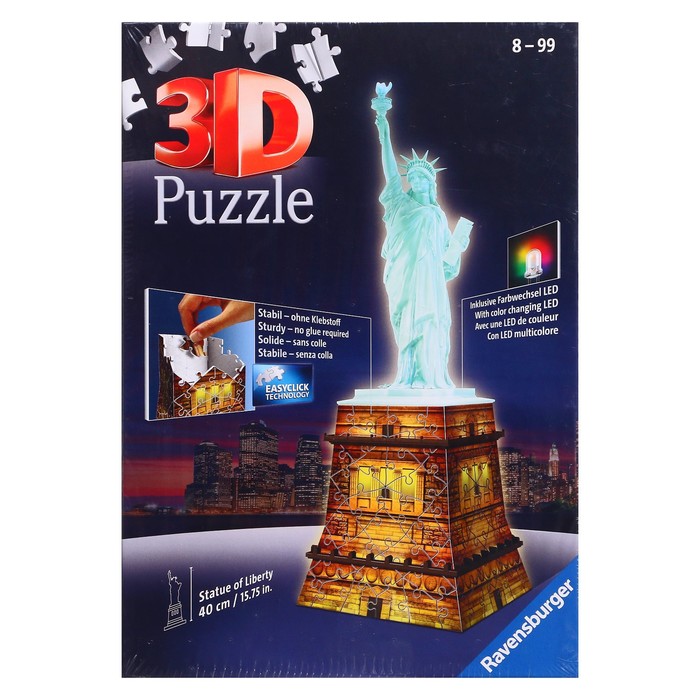 

3D-пазл «Ночная Статуя свободы», 108 элементов