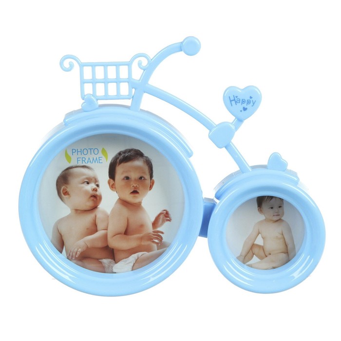 Фоторамка на 2 фото "Велосипед", 16 х 16 см, 10 х 10 см, МИКС