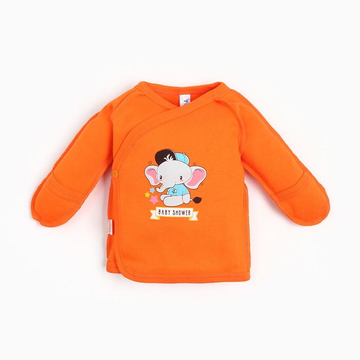 фото Распашонка детская, цвет оранжевый, рост 62-68см takro