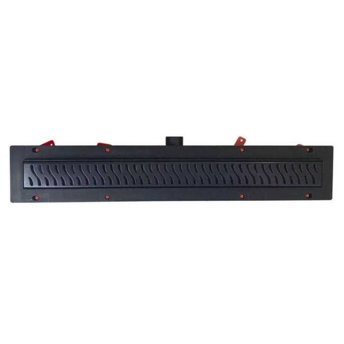 Трап Veconi Basic Black V750BB, d=40 мм, боковой выпуск, 815х125 мм, линейный, черный