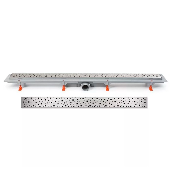 Трап Veconi Square V950S, d=40 мм, боковой выпуск, 1015х125 мм, линейный, хром