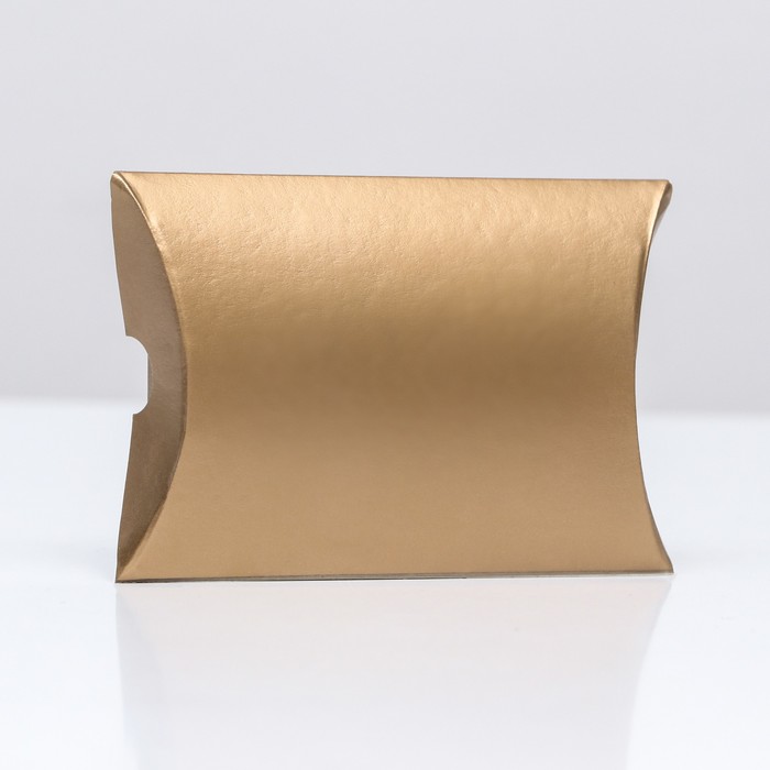 Коробка складная, подушка, золотая, 11 х 8 х 2 см, коробка складная подушка золотая 11 х 8 х 2 см