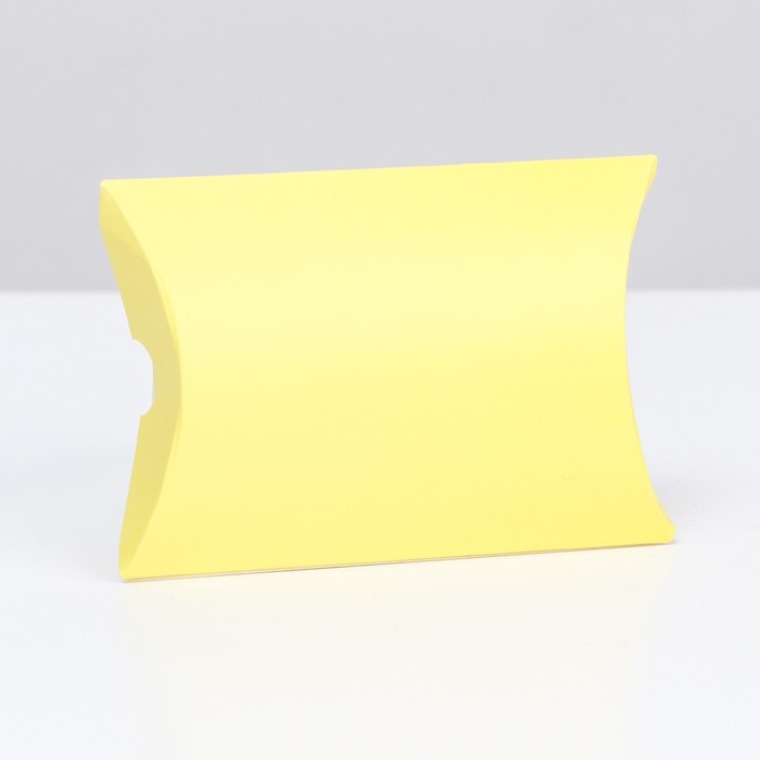 Коробка складная, подушка, жёлтая, 11 х 8 х 2 см, коробка складная подушка золотая 11 х 8 х 2 см