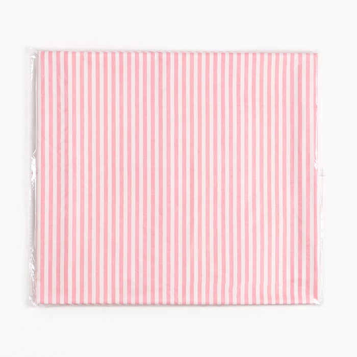 Ткань напечатанная "Розовая полоска" ш.160 см, сатин, 100% хлопок
