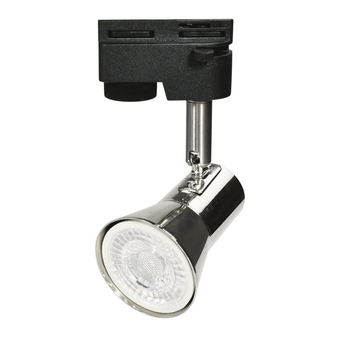 Светильник-прожектор трековый Volpe, UBL-Q323, GU10, никель трековый светильник volpe ubl q392 12 вт gu10 ip 40 набор 3 лампы черный