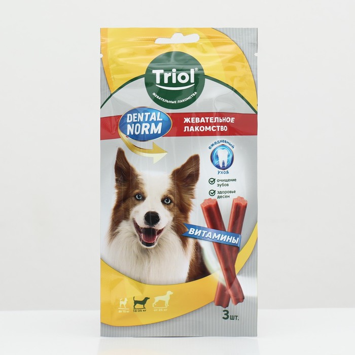 

Жевательное лакомство Triol DENTAL NORM, для собак средних пород, 75 г