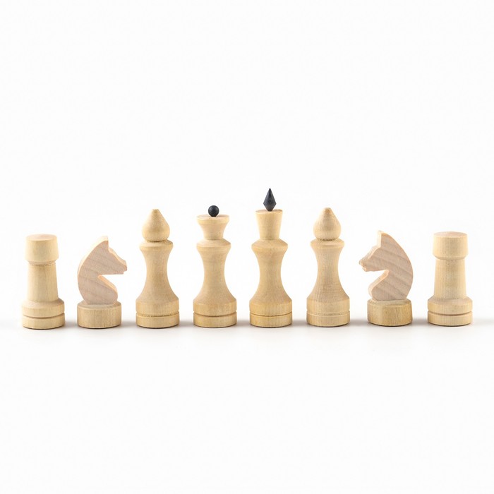 Шахматные фигуры обиходные, король h-7 см d-2.4 см, пешка h-4.4 см d-2.4 см