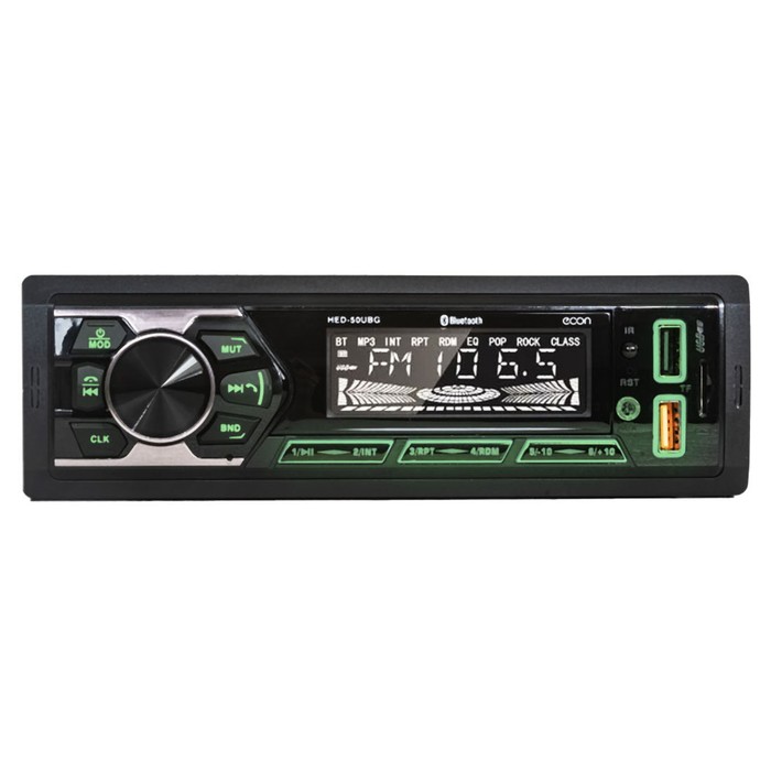 Автомагнитола MP3/WMA HED-50UBG, 50 Вт, USB, Bluetooth, AUX автомагнитола econ hed 50ubg