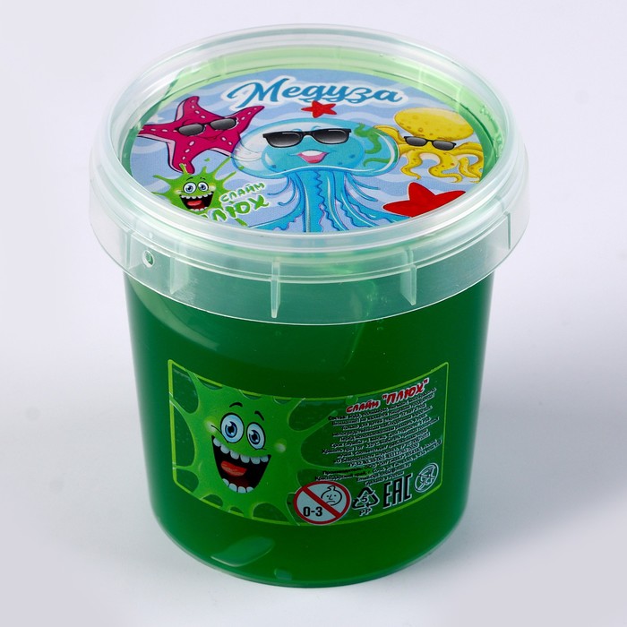 Слайм «Слизь. Плюх. Медуза прозрачная» зелёная, 120 г слайм слизь плюх медуза прозрачная зелёная 120 г