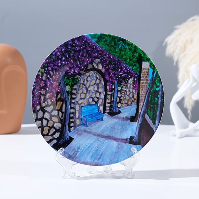 Тарелка декоративная «Улица Прованс», настенная, D = 17,5 см тарелка декоративная арт цветы настенная d 17 5 см