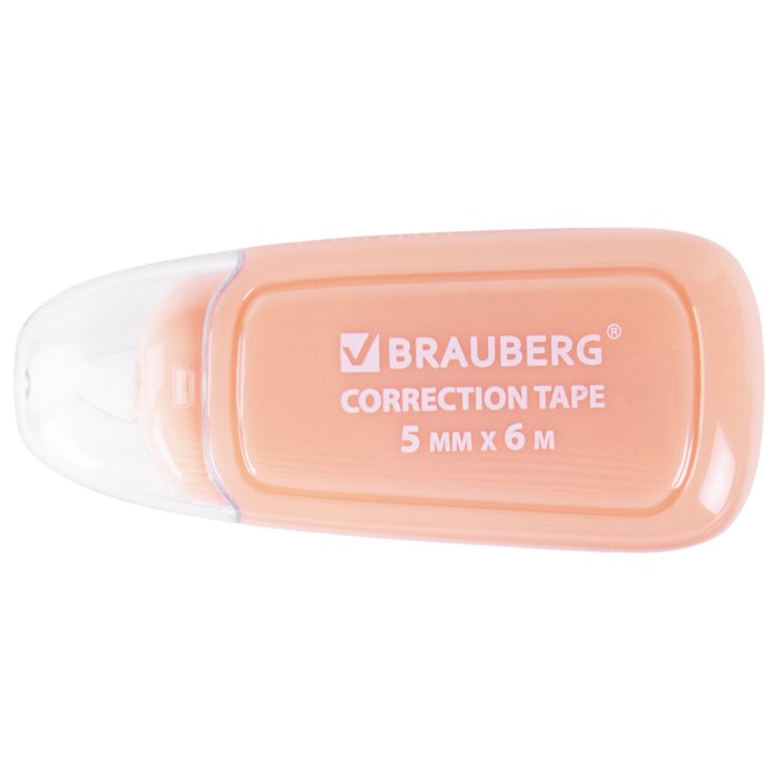 Корректирующая лента 5мм*6м BRAUBERG COMPACT PLUS PASTEL, корпус микс, блистер 270551