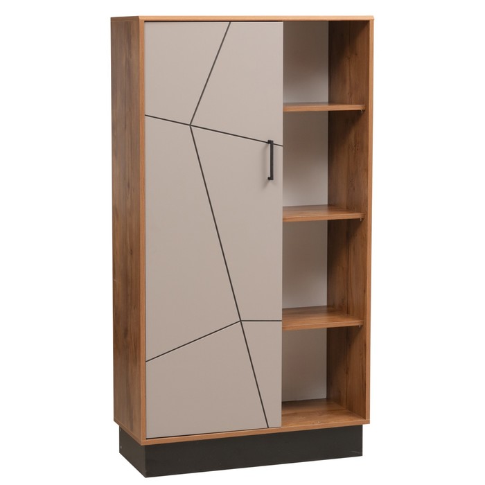 Шкаф комбинированный «Гамма» 54.06, 854×360×1575 мм, цвет таксония / чёрный / ПВХ грей