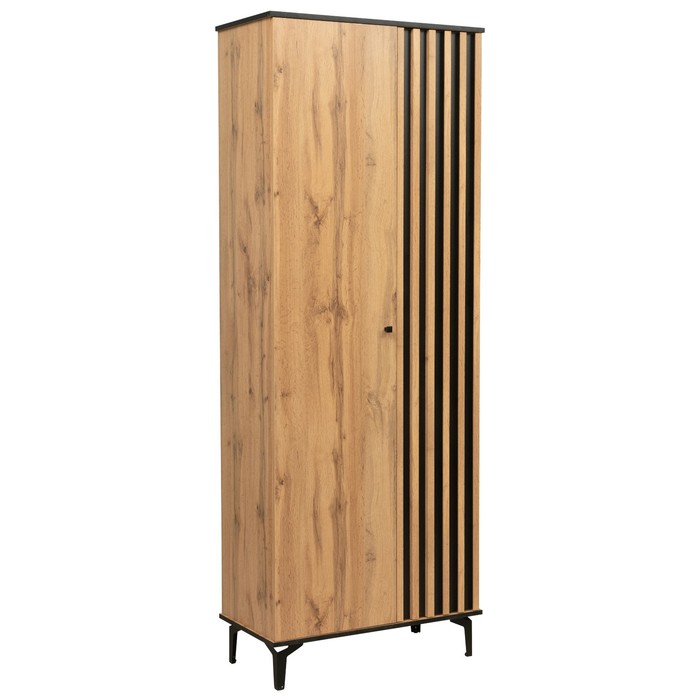 Шкаф для одежды «Либерти» 51.01, 820×429×2170 мм, опора металл, цвет дуб вотан / чёрный