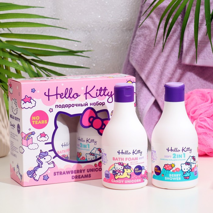 фото Подарочный набор hello kitty "strawberry unicorn dreams", 2*250 мл понти парфюм