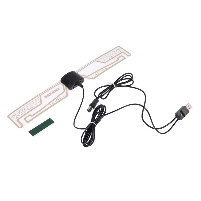 

Антенна REXANT Ag-707, комнатная, активная, 33 дБи, 5 В, USB, DVB-T2, кабель 2 м, цифровая