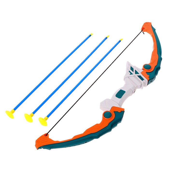 Лук «Ниндзя», стрелы с присосками, цвет МИКС, в пакете набор лук и стрелы в пакете