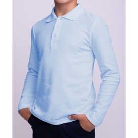 

Футболка-поло для мальчика, рост 128 см, цвет голубой