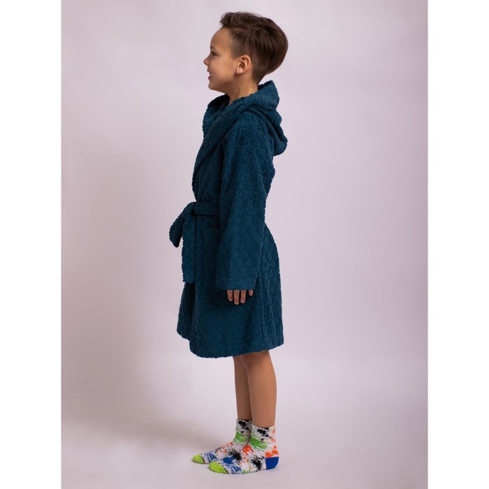 фото Халат для мальчика, рост 98 см, цвет синий batik