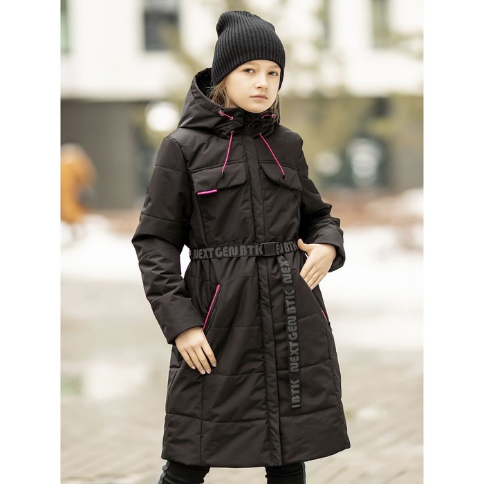 Пальто для девочки «Кэтрин», рост 152 см, цвет чёрный
