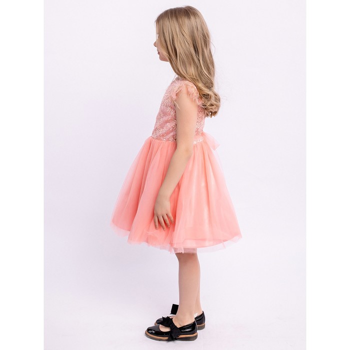 фото Платье для девочки «николь», рост 128 см, цвет персиковый batik