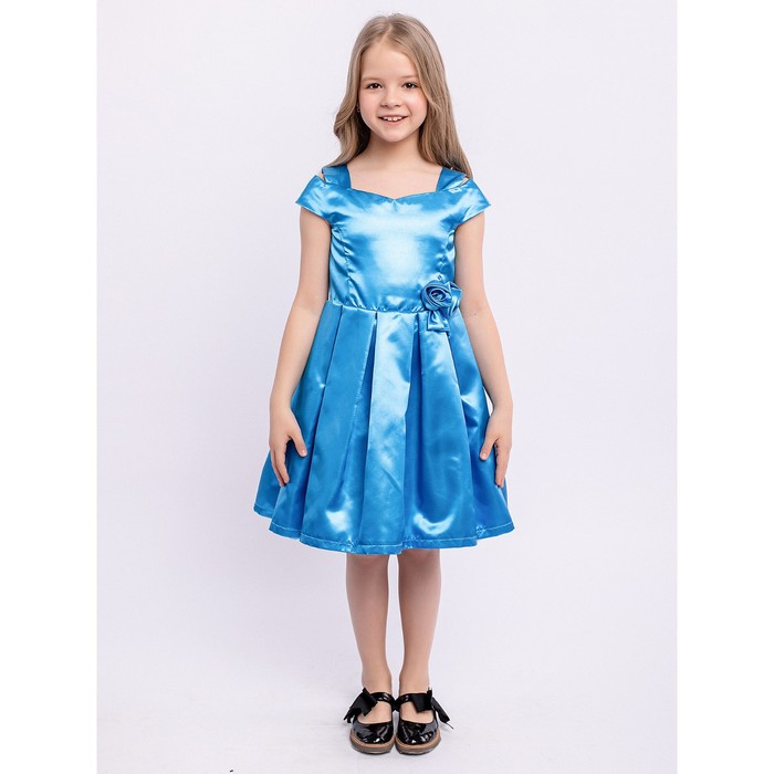 Платье для девочки «Регина», рост 104 см, цвет лазурный