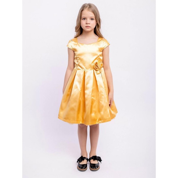 Платье для девочки «Регина», рост 104 см, цвет медовый крем