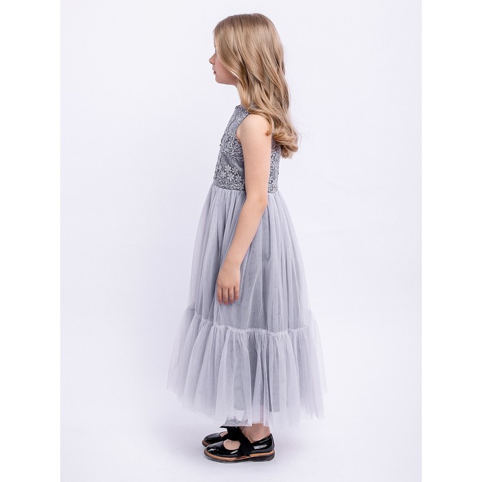 фото Платье для девочки «алиса», рост 104 см, цвет серый batik