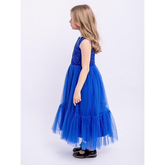 фото Платье для девочки «алиса», рост 128 см, цвет синий batik