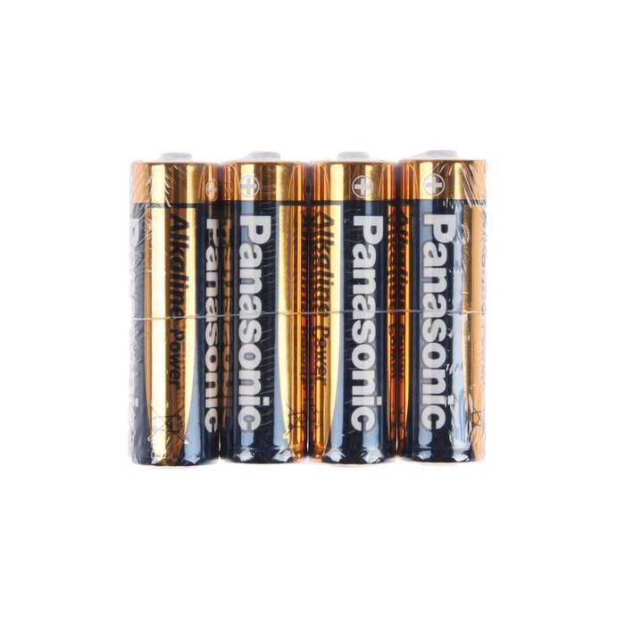 цена Батарейка алкалиновая Panasonic Alkaline power, AA, LR6-4S, 1.5В, спайка, 4 шт.