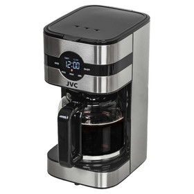 Кофеварка jvc JK-CF28, капельная, 1000 Вт, 1.5 л, чёрный с серебристым