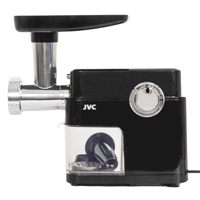

Мясорубка jvc JK-MG160, 2000 Вт, реверс, 3 решётки, 1 насадка, чёрный