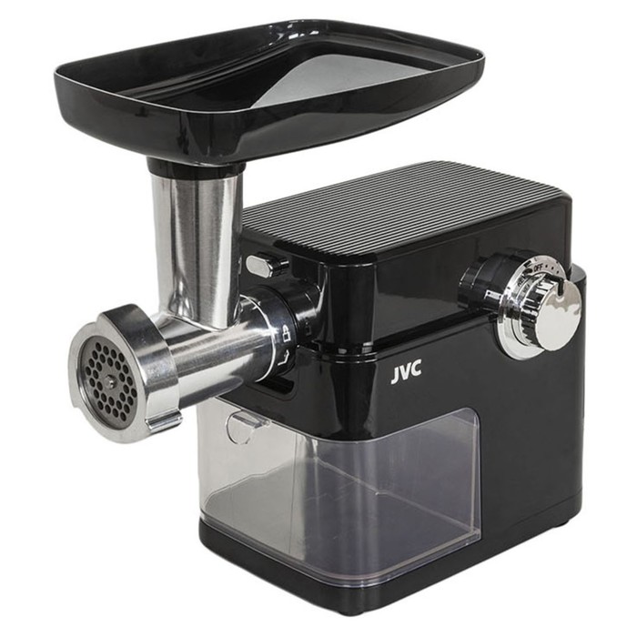 

Мясорубка jvc JK-MG162, 2000 Вт, реверс, 3 решётки, 5 насадок, чёрный