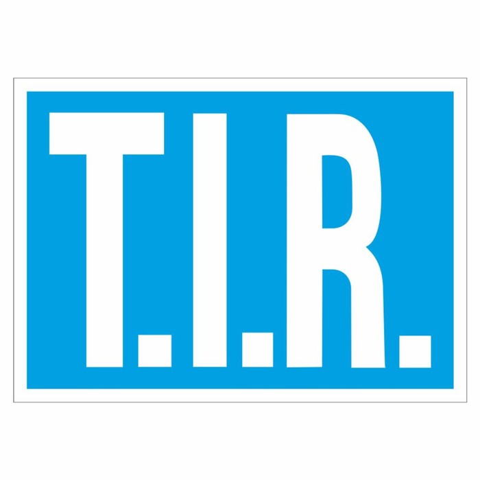 

Наклейка на авто "TIR" международные дорожные перевозки, 400 х 250 мм