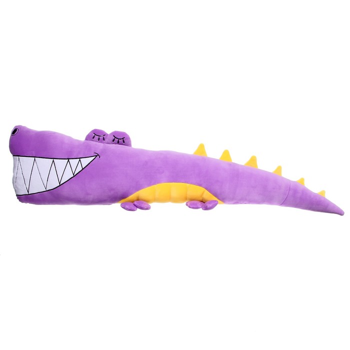 фото Мягкая игрушка-подушка «крокодил», 90 см, цвет фиолетовый kult of toys
