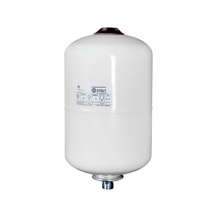 цена Бак расширительный STOUT STW-0015-000012, для систем отопления, вертикальный, 12 л, белый