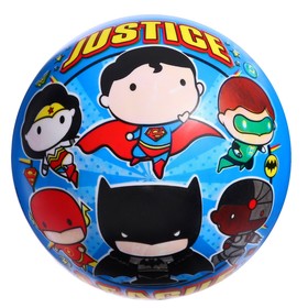 Мяч Justice League, ПВХ, полноцветный, 15 см, 45 г, в сетке