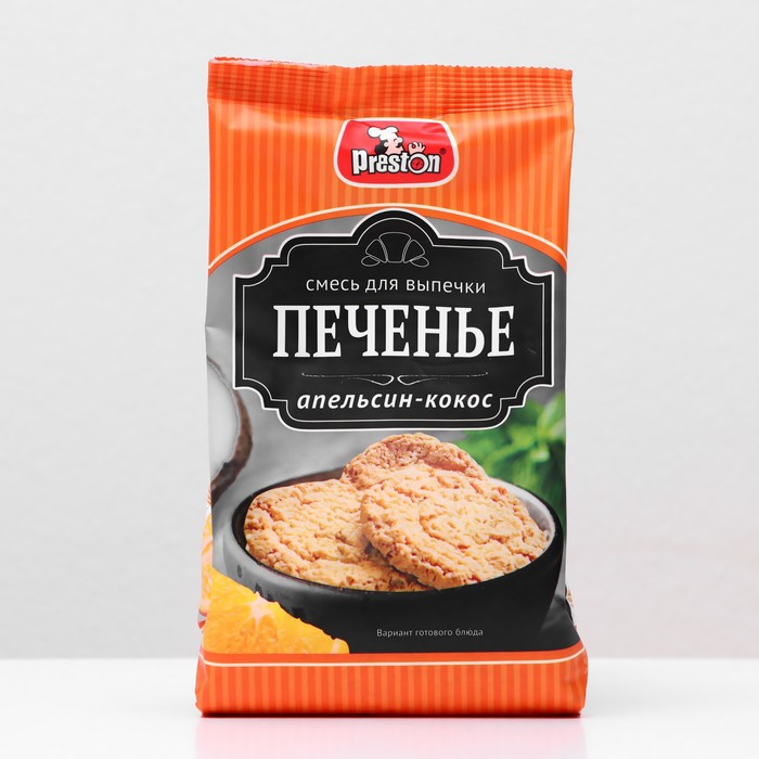 

Смесь для выпечки печенья "Апельсин-кокос" Preston, 240 г